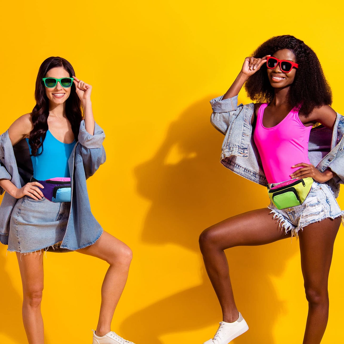 Retro 80s 90s Fanny Pack -4 Pcs
