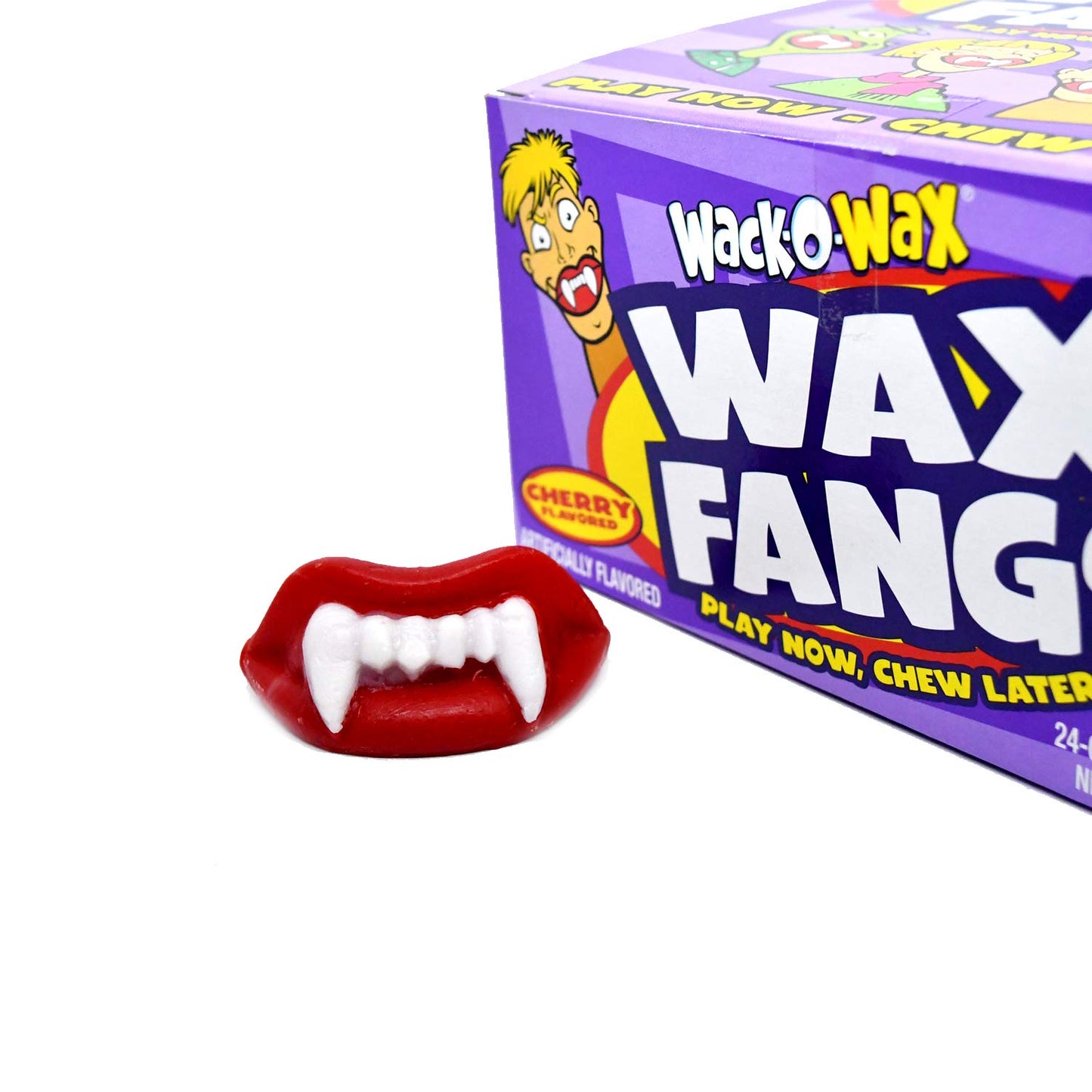 Wack-O-Wax Fangs – Cherry, 24 Count Box