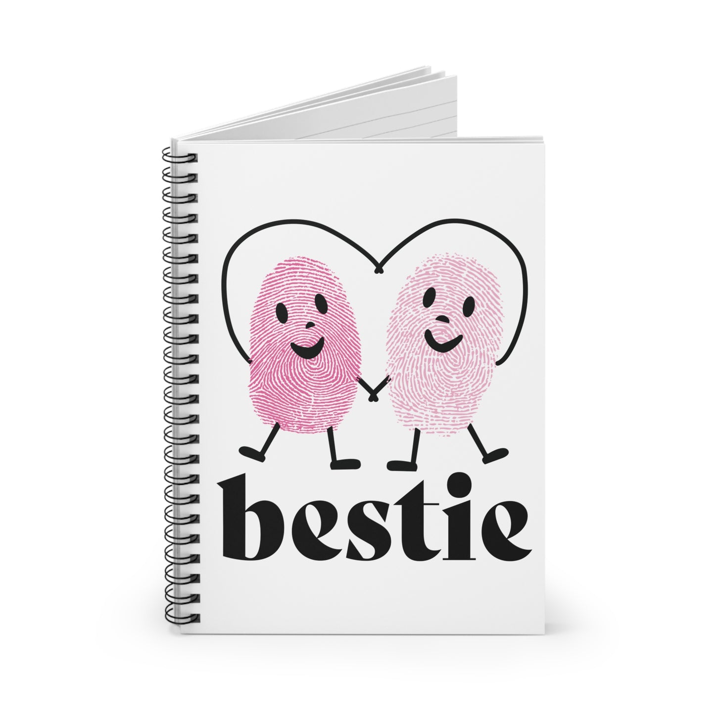 Bestie Notebook | Cute Friendship Journal with Fingerprint Design