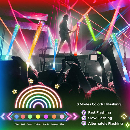 LED Glow Fiber Wands Sticks-28 PCS