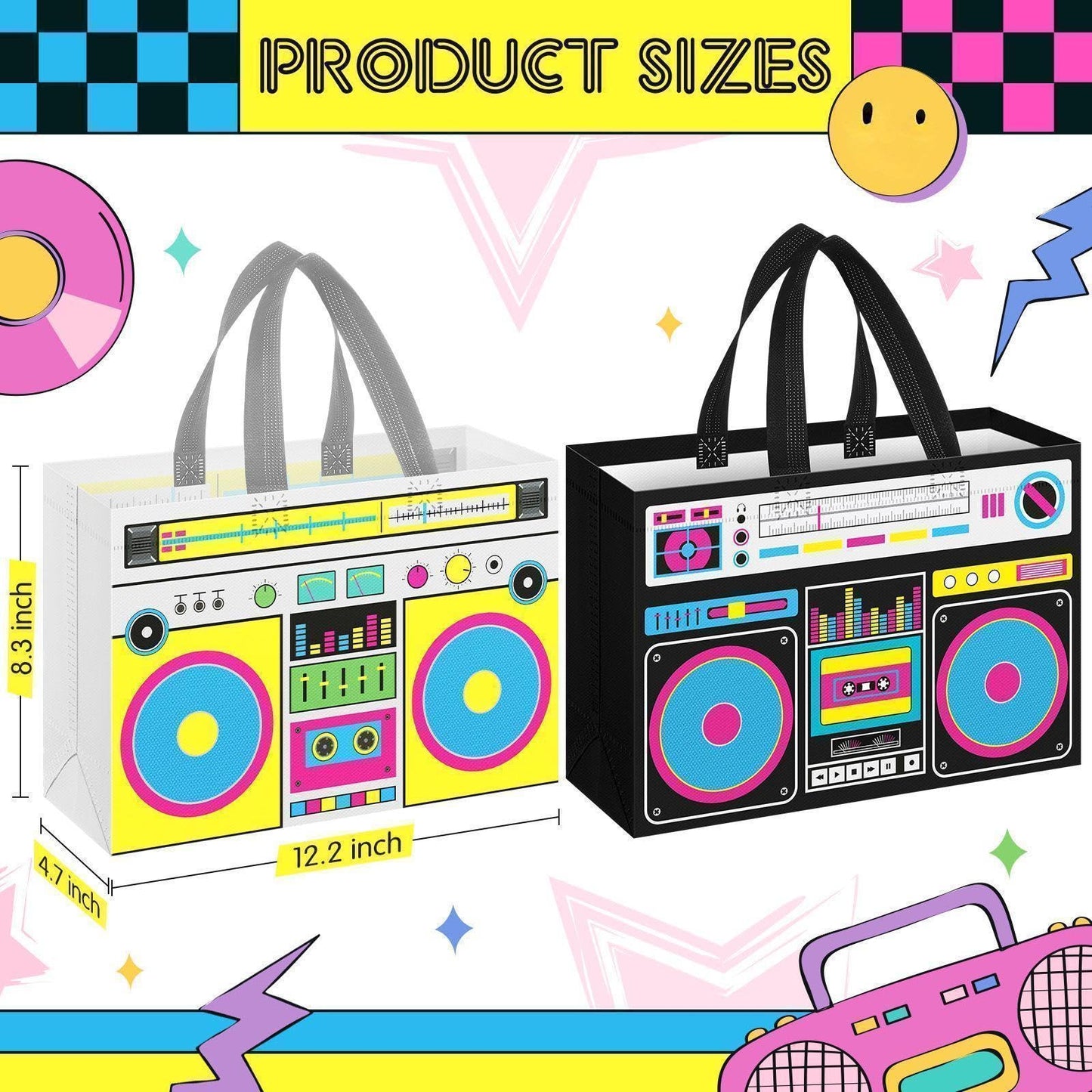 80s90s Party Favor Bags-24 Pcs
