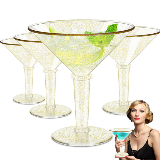 Plastic Giant Martini Glasses 48 oz-set of 4