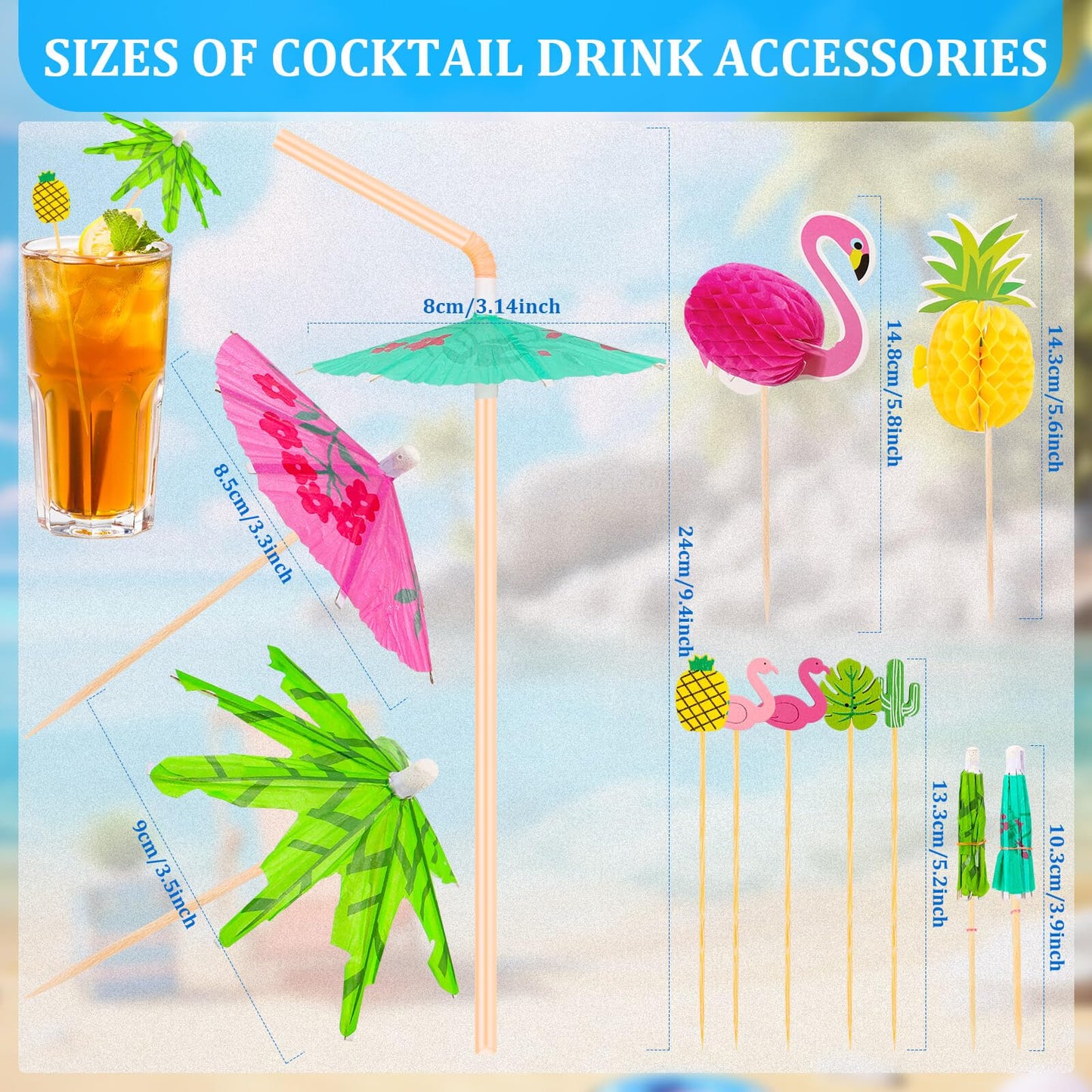 180PCS Cocktail Drink Accessories