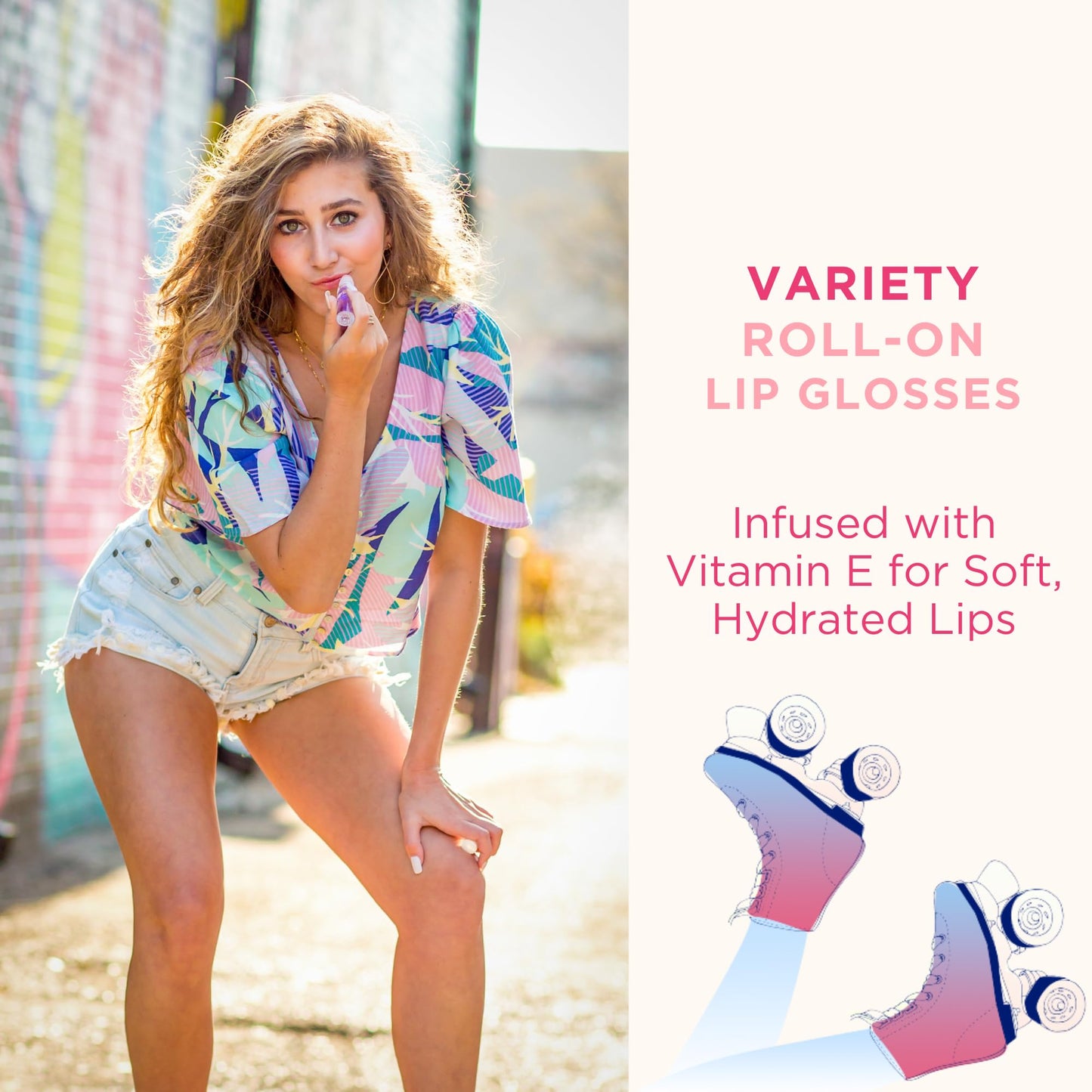 Roller Girl Roll-On Lip Gloss Set - Pack of 3