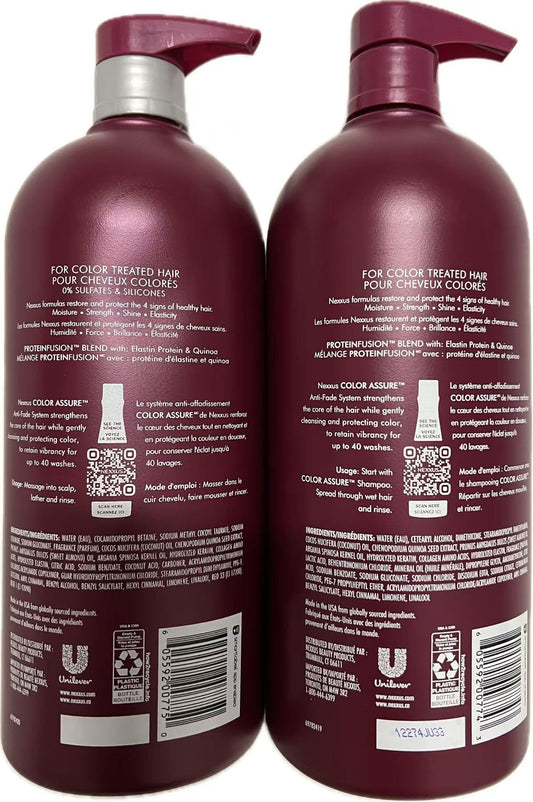 Nexxus Color Assure Shampoo and Conditioner for Color Treated Hair Color - 32 oz- 2 Count