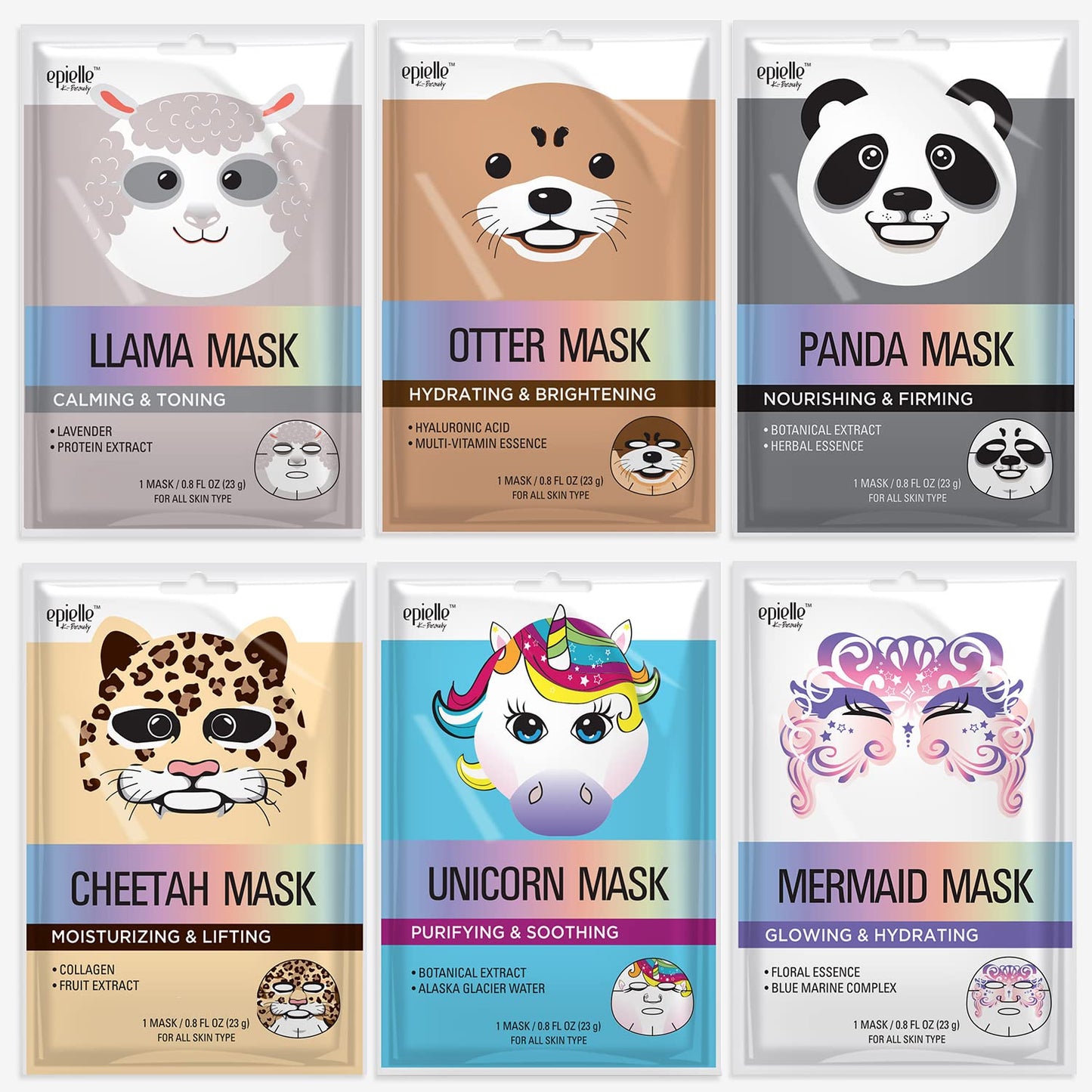 Character Face Mask Mystical Safari-6 Pack