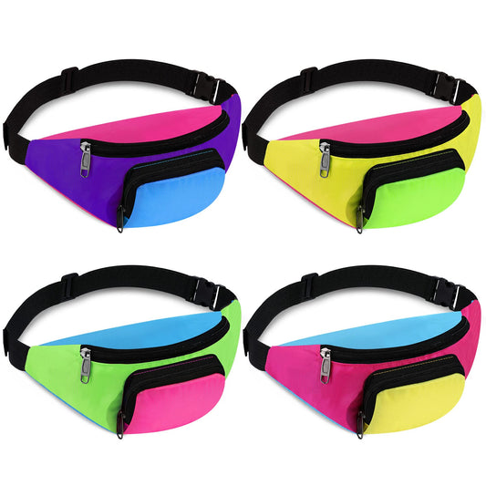 Retro 80s 90s Fanny Pack -4 Pcs