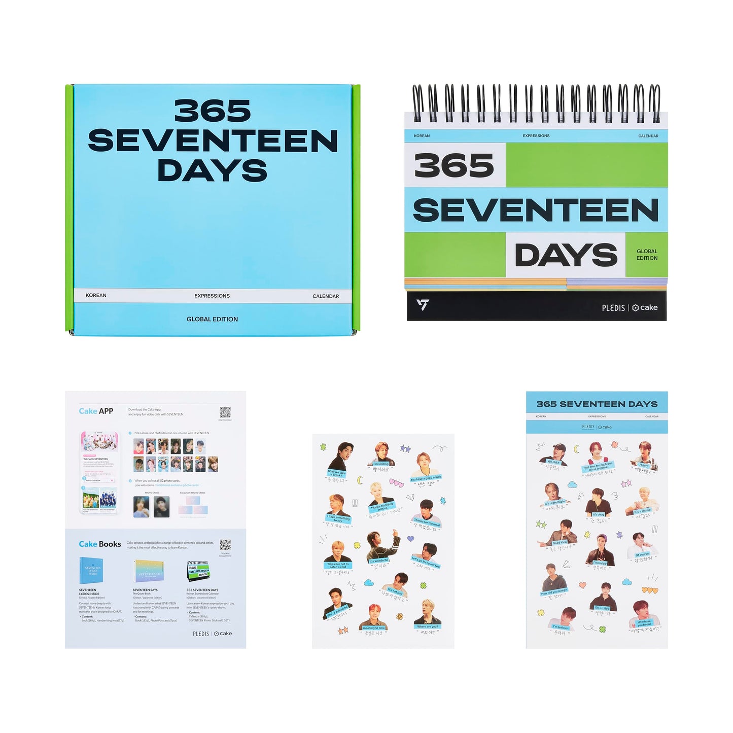 365 SEVENTEEN DAYS -  Flip Calendar with Seventeen Photo Stickers Included, Kpop Merch, Seventeen Gift Idea, Perfect Gift for CARAT (Amazon - Seventeen Merchandise)