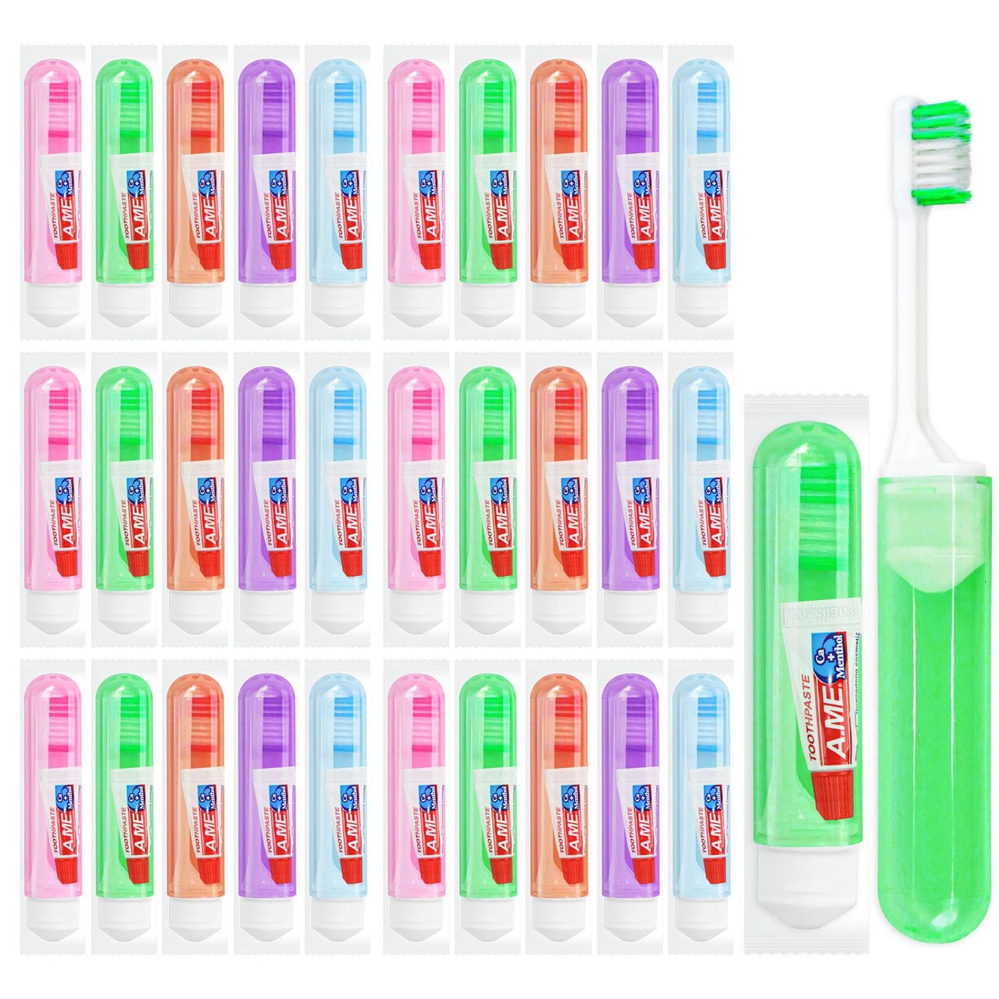 Traveling Toothbrush and Toothpaste Sets (20)