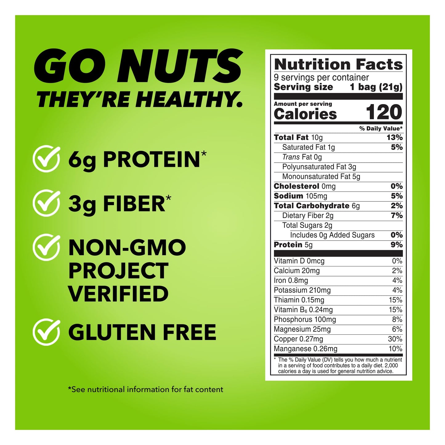 Wonderful Pistachios No Shells, Roasted & Salted Nuts, 0.75 Ounce Bag -Pack of 9