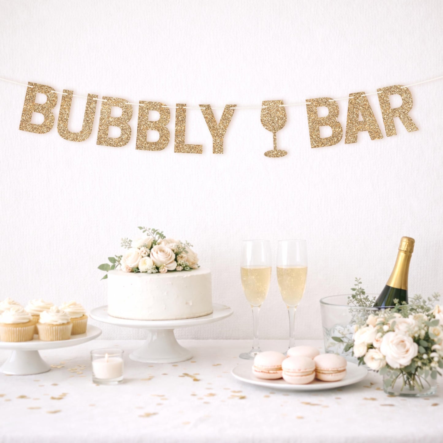 Pre-Strung Bubbly Bar Banner