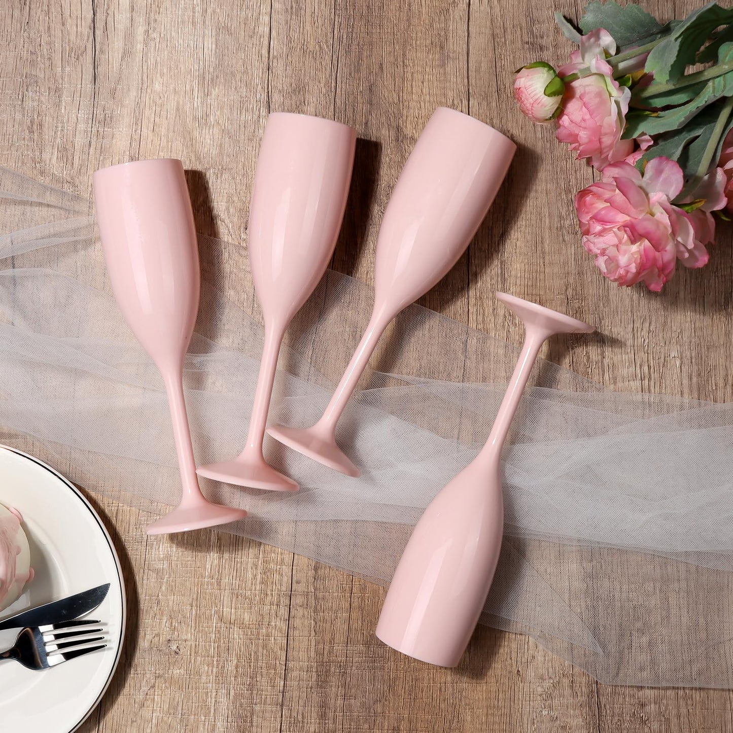 Champagne Flute Acrylic Champagne Glasses - 10pc