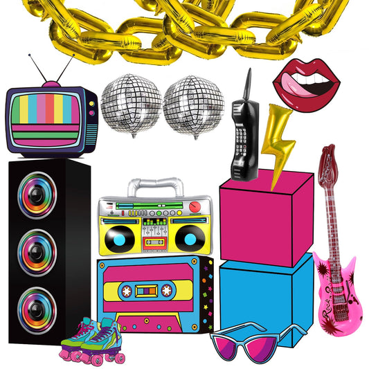 30 Pcs Hip Hop Party Decorations Supplies