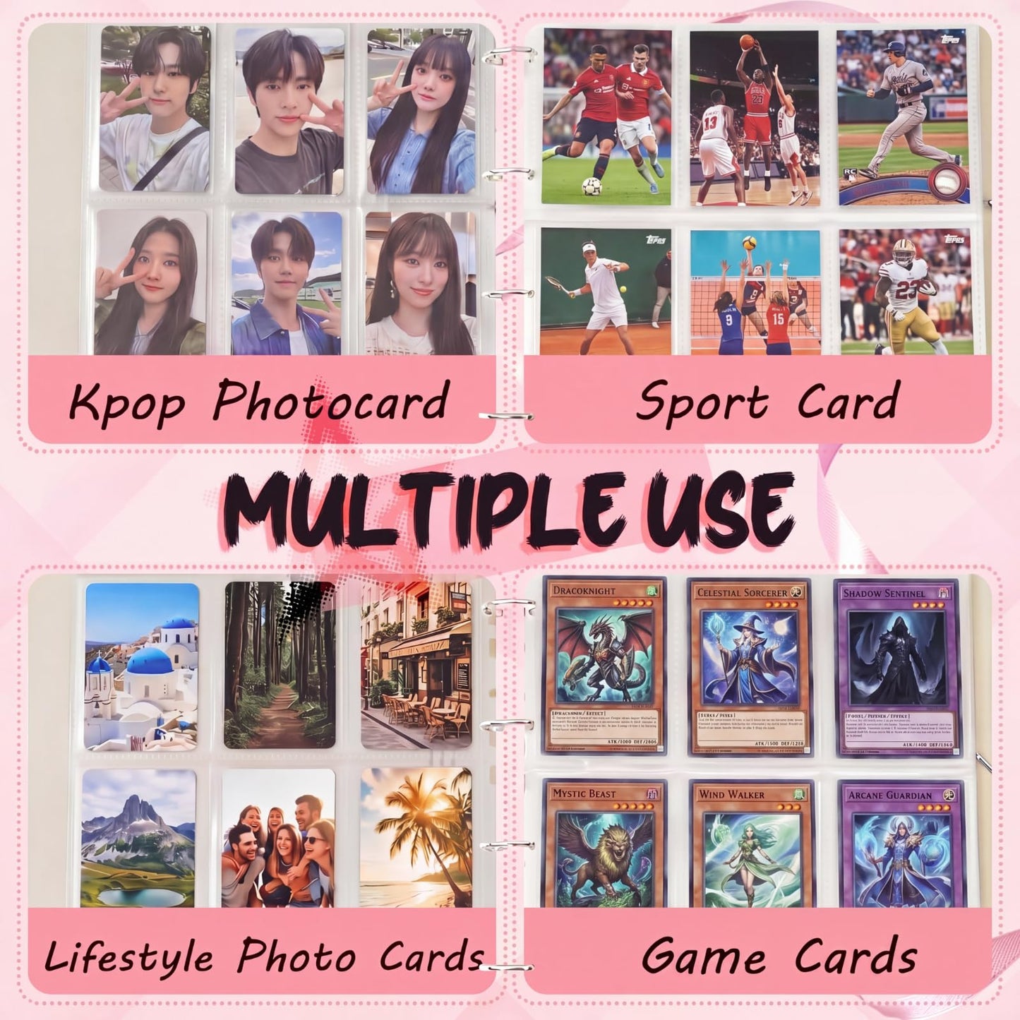 Kpop Photocard Binder with 50 Pages with 900 Card Slots, Kpop Photo Card Holder Book for Collectors (Amazon Find - Yinder)