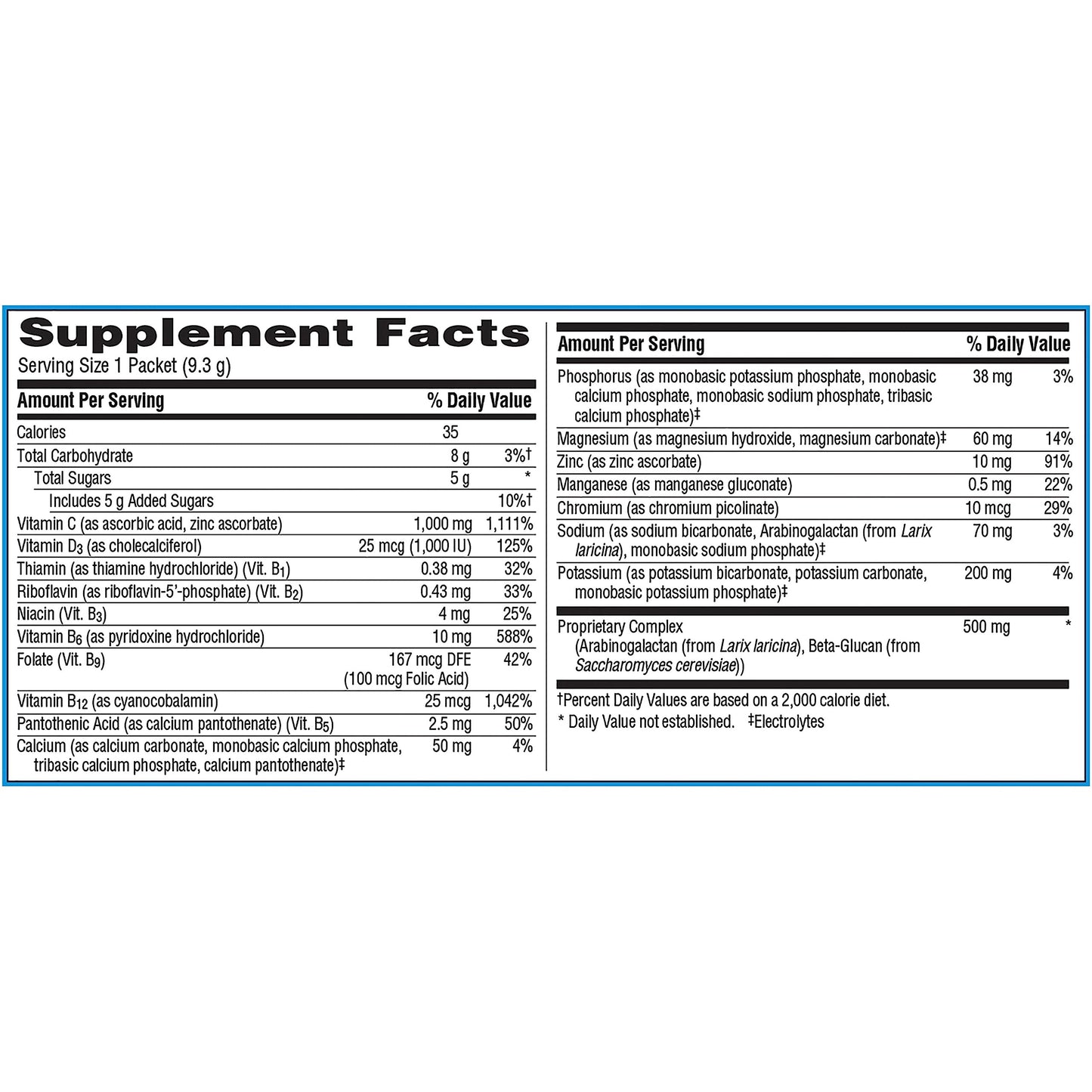 Emergen-C Immune+ Triple Action Immune Support Powder,Super Orange – 50 Count