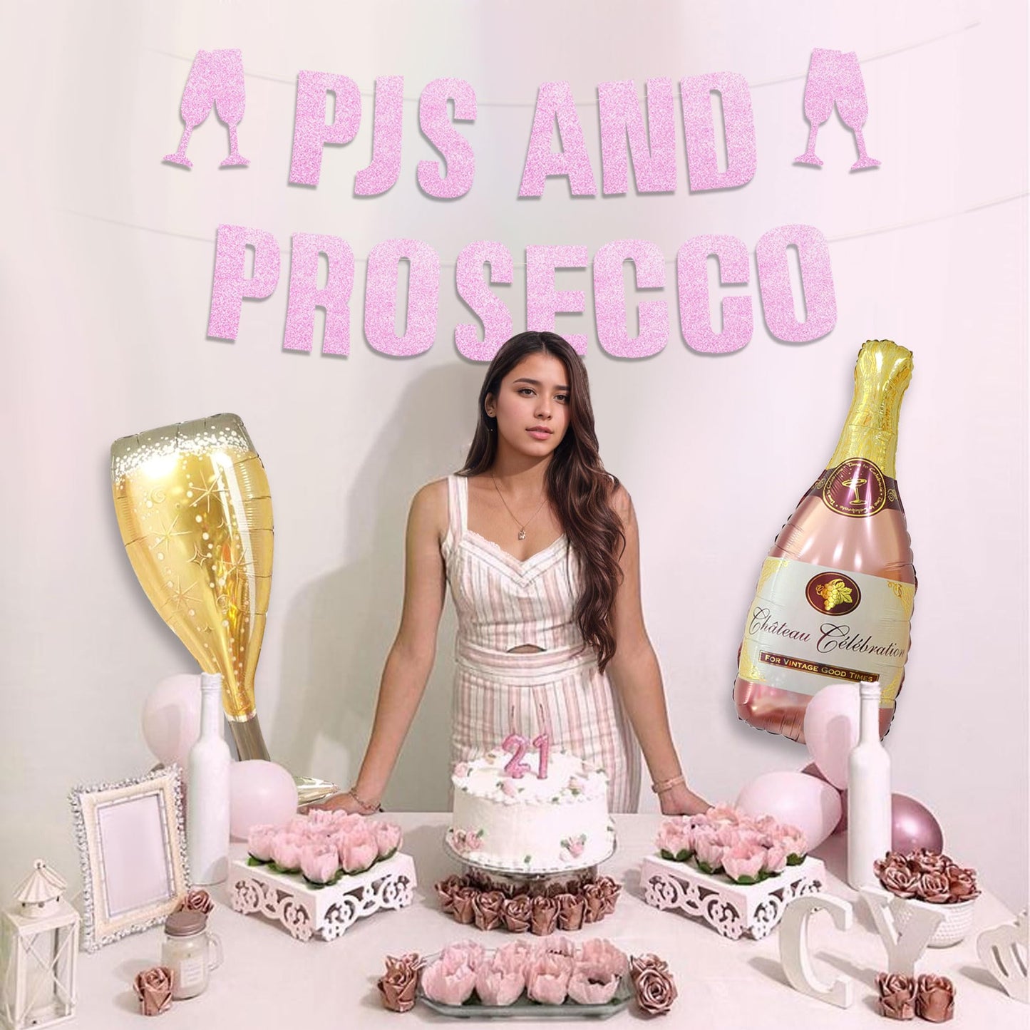 PJs and Prosecco Party Decor Set