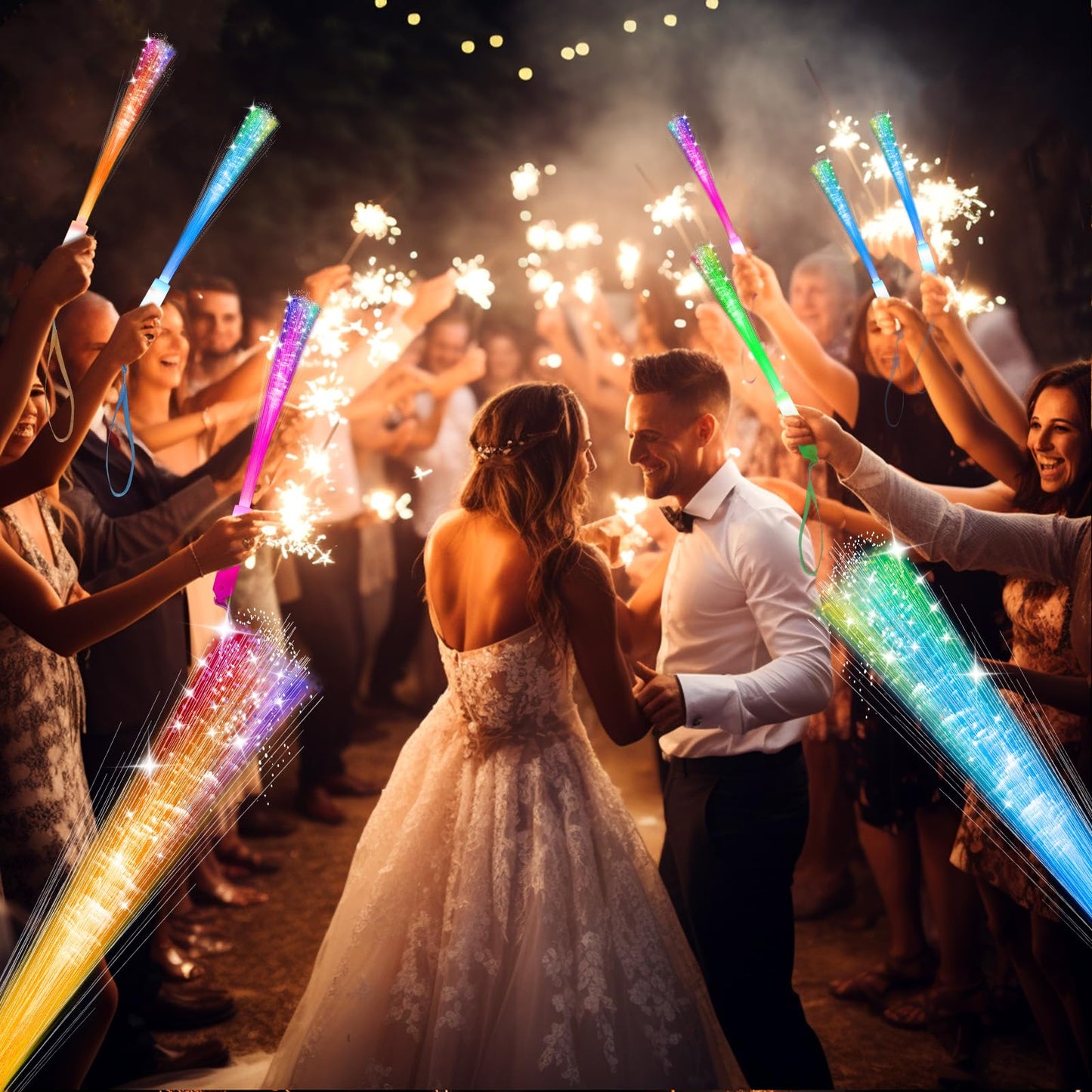 LED Glow Fiber Wands Sticks-28 PCS