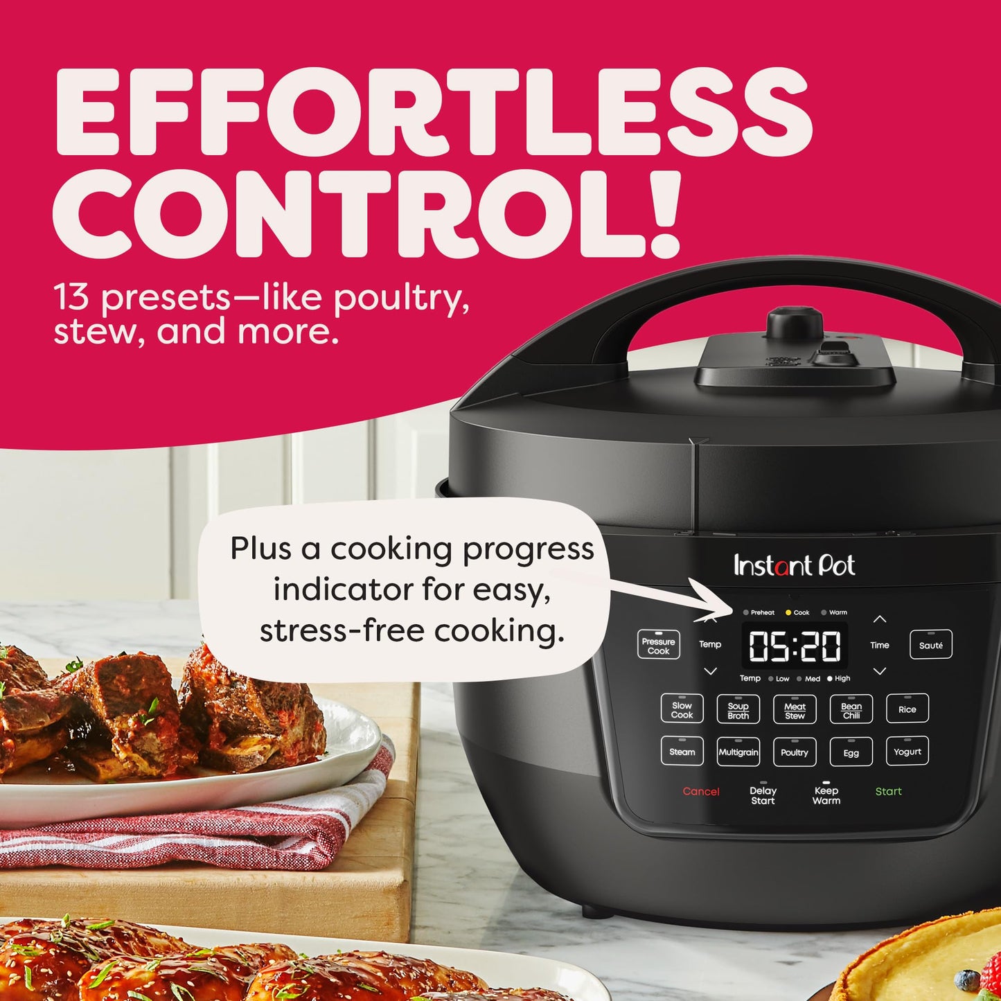 Instant Pot 7.5QT RIO Wide, 7-in-1 Electric Multi-Cooker,