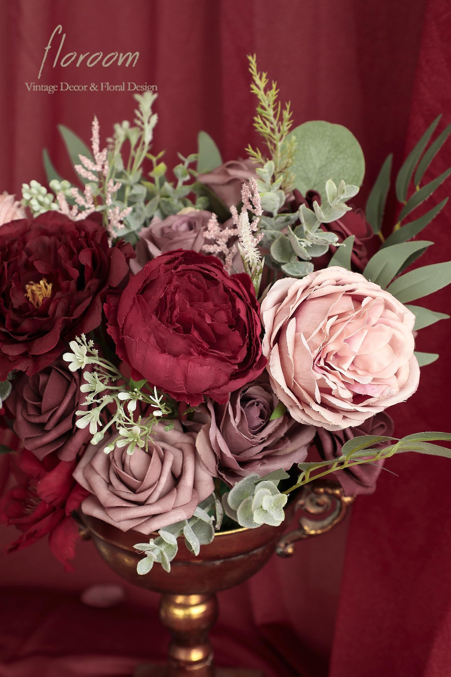 Artificial Fake Flowers Marsala
