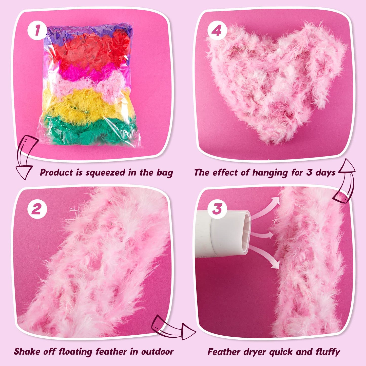 Feather Boas-24 Pcs
