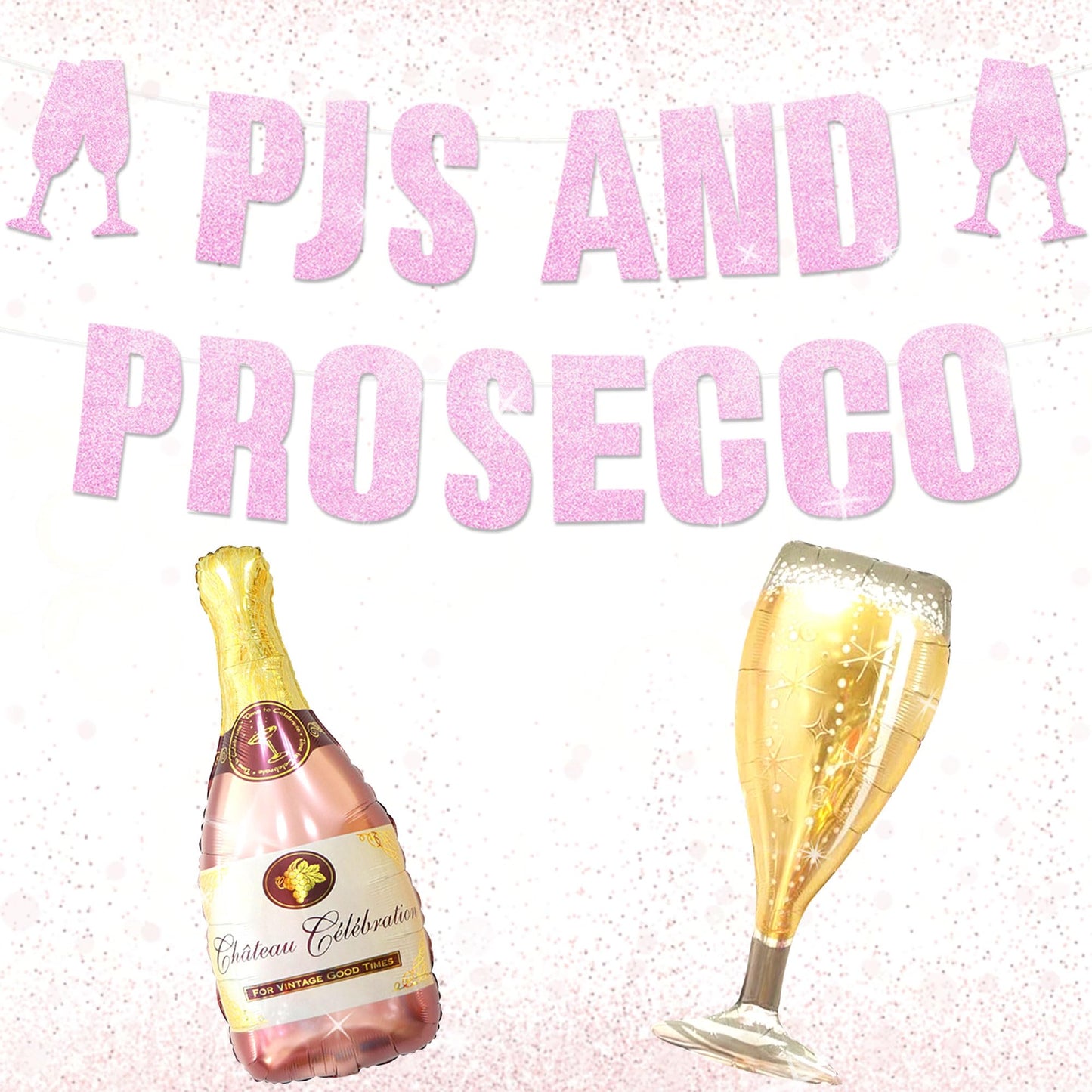 PJs and Prosecco Party Decor Set