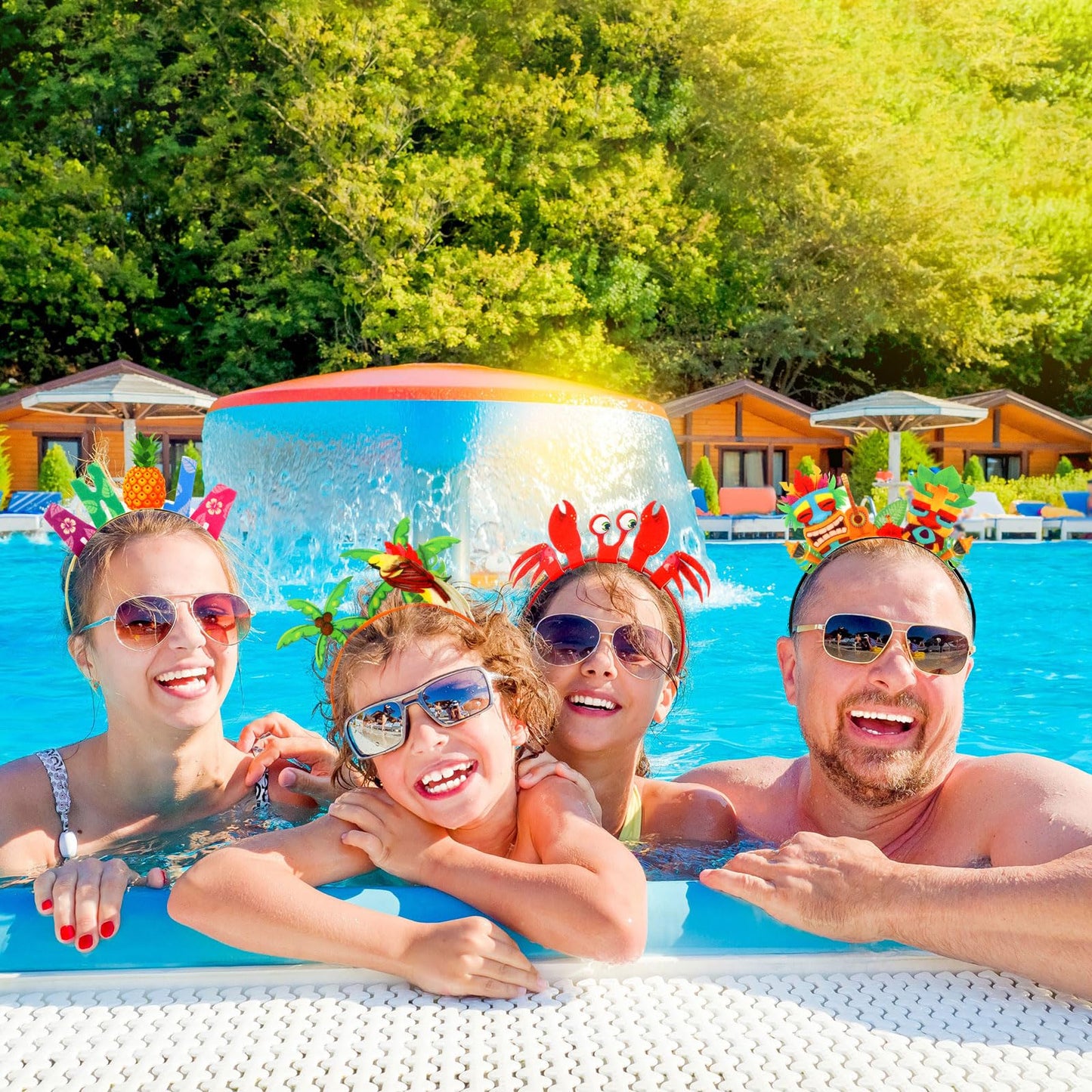 Hawaiian Party Headbands-16 Pcs