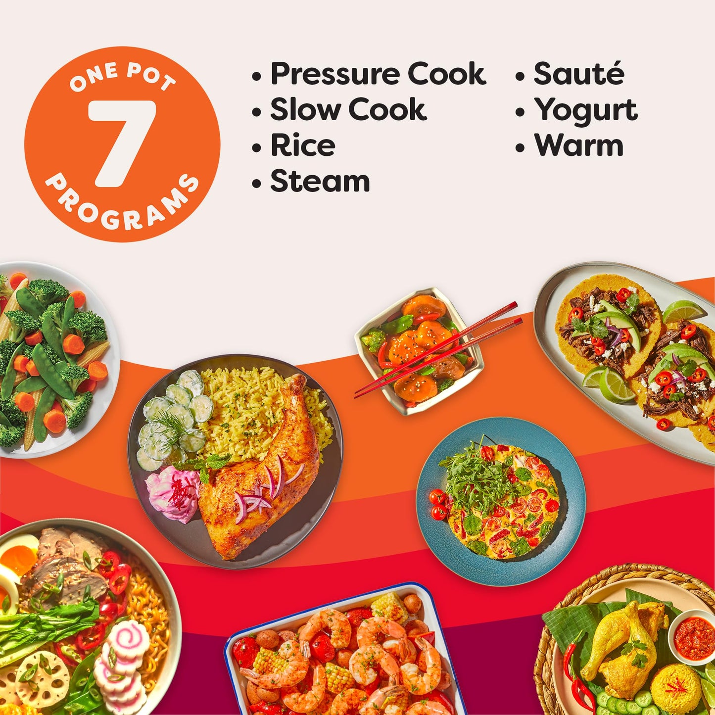 Instant Pot 7.5QT RIO Wide, 7-in-1 Electric Multi-Cooker,