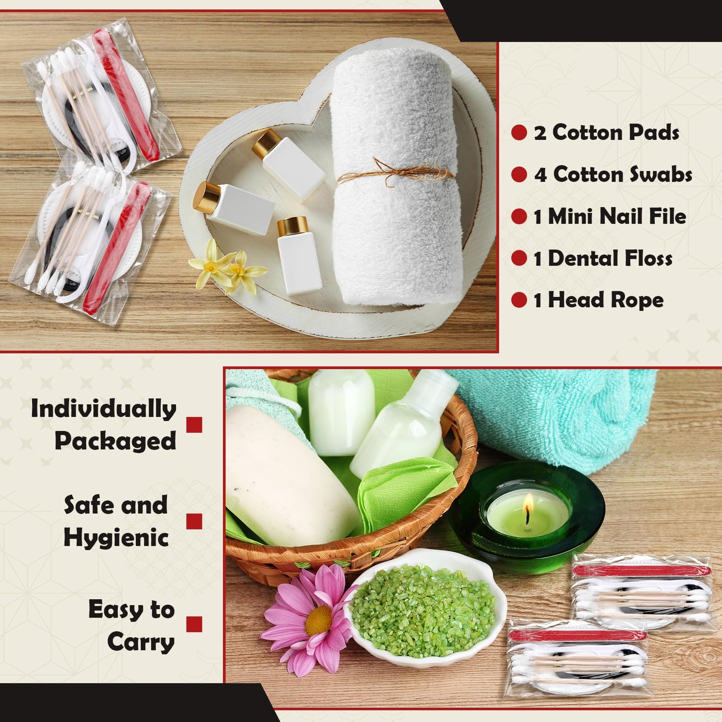 Hotel Vanity Kit Individually Wrapped Travel Size Hospitality Toiletries Kit- 100pc