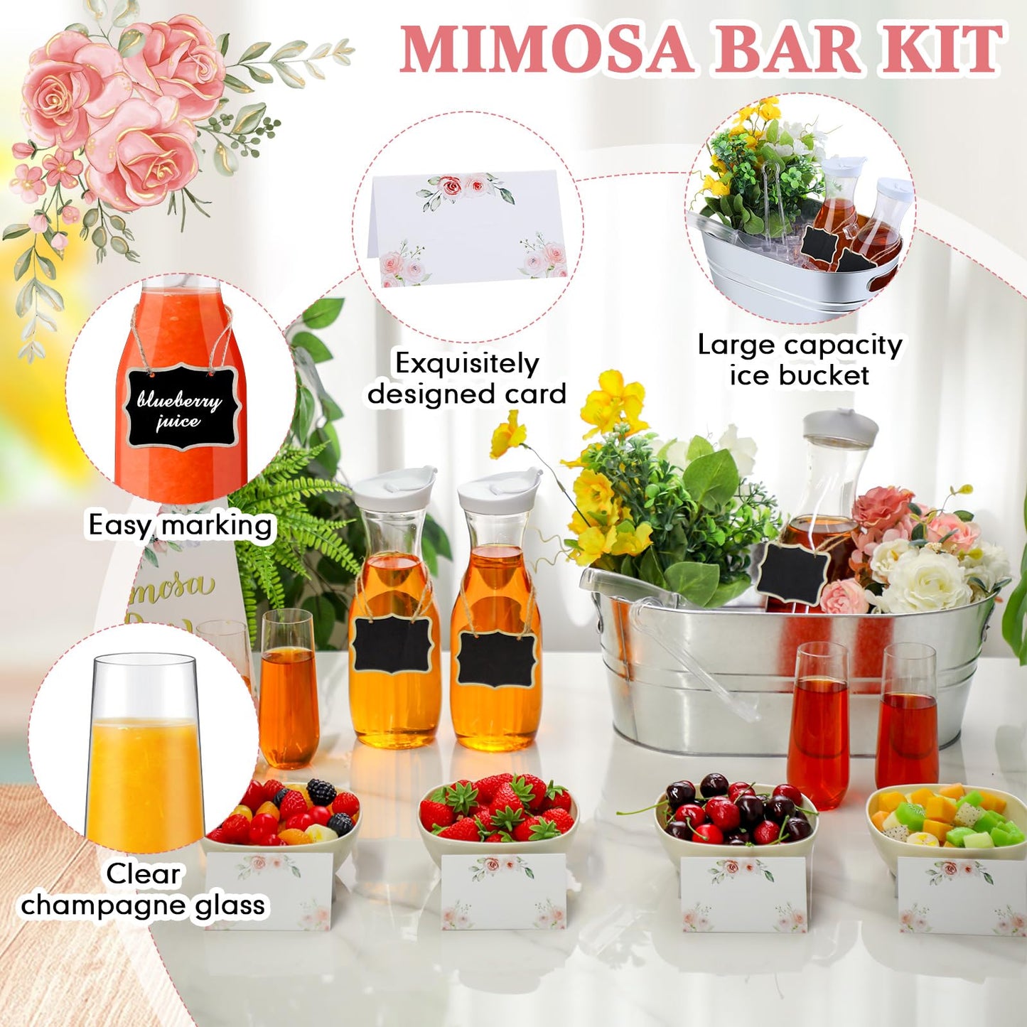 Mimosa Bar Supplies-36 Pcs