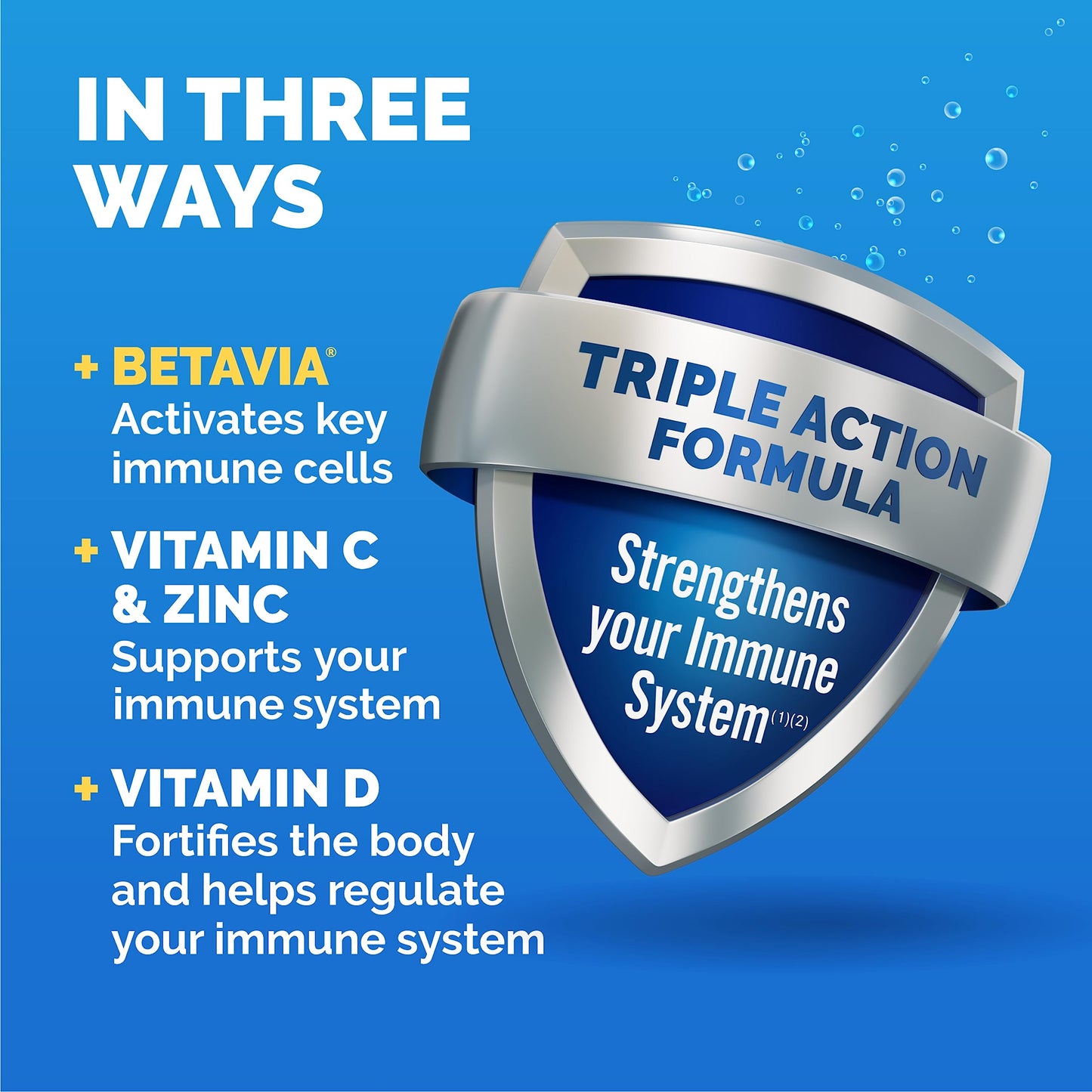 Emergen-C Immune+ Triple Action Immune Support Powder,Super Orange – 50 Count