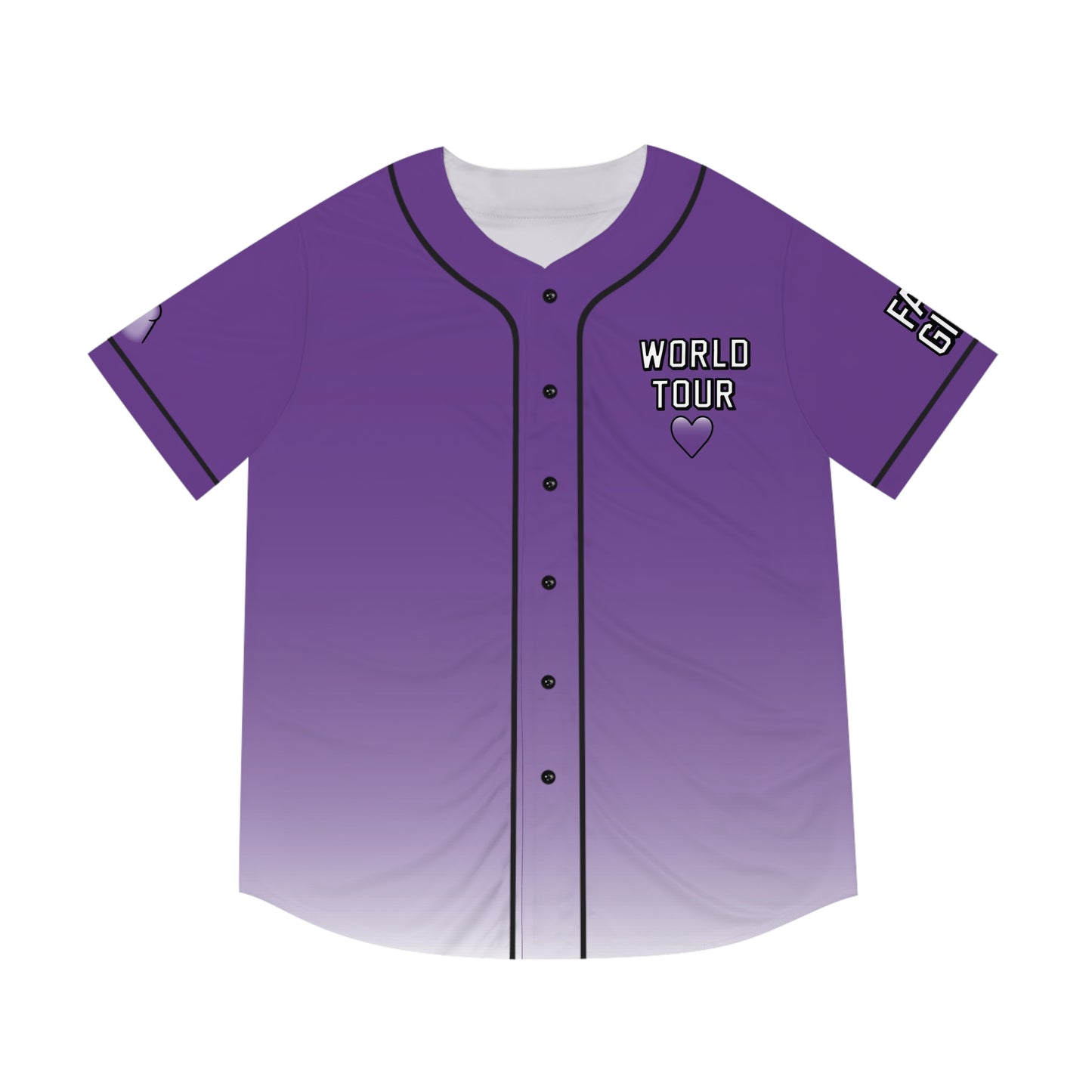 Kpop Comeback Era World Tour Baseball Jersey | Purple Gradient