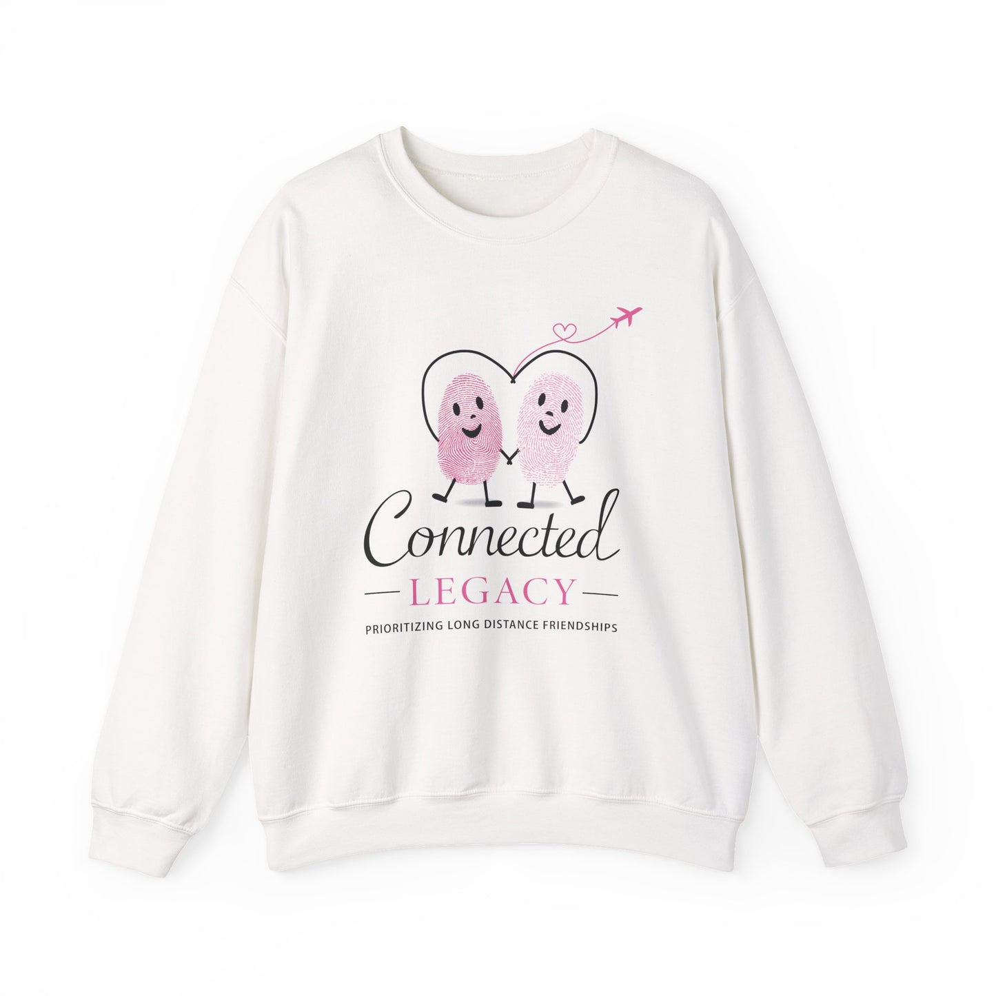 Connected Legacy Crewneck Sweatshirt | Minimal Logo Cozy Sweatshirt
