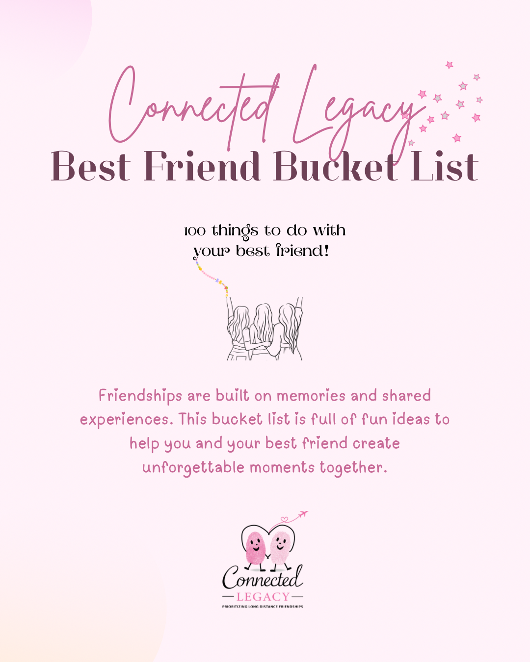 Best Friend Bucket List I 100 Things To Do Together