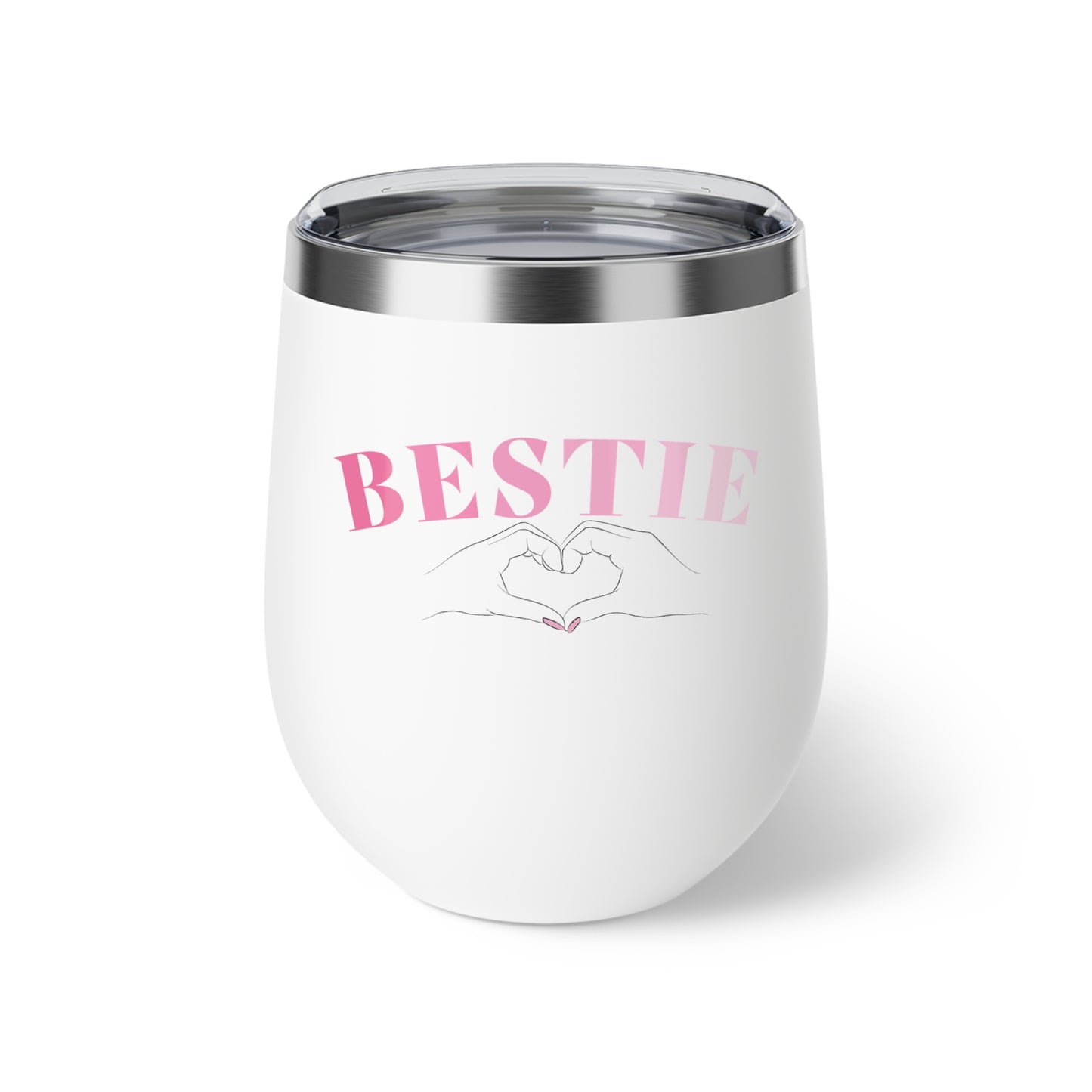 Bestie Wine Tumbler | Cute Insulated Cup for Girls Trips & Gifts