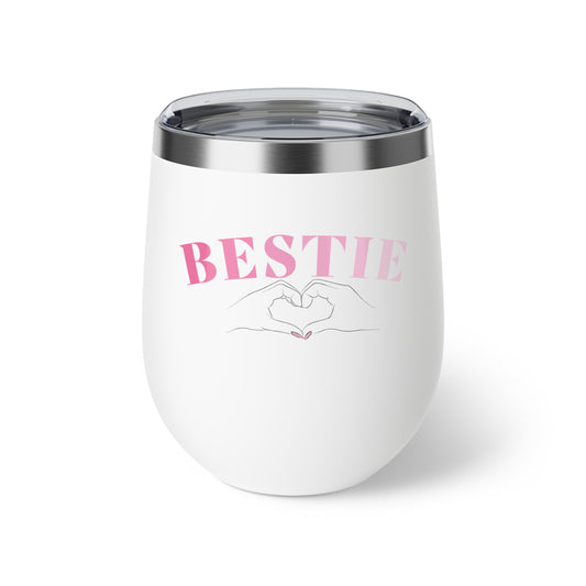 Bestie Wine Tumbler | Cute Insulated Cup for Girls Trips & Gifts