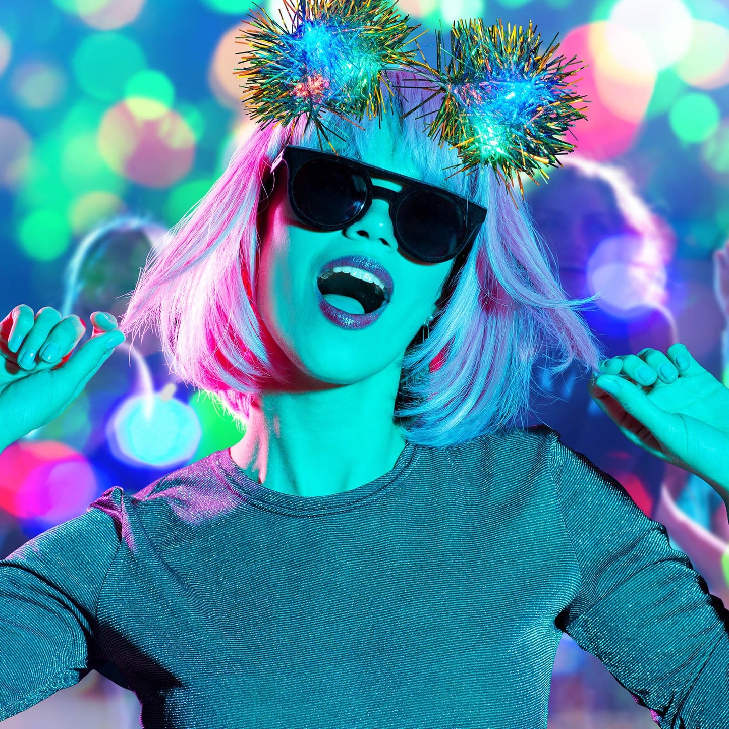 LED Lighted Cat Ears Headband-16 Pcs