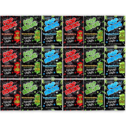 Pop Rocks Candy- 6 Flavors of Each-18 Pack