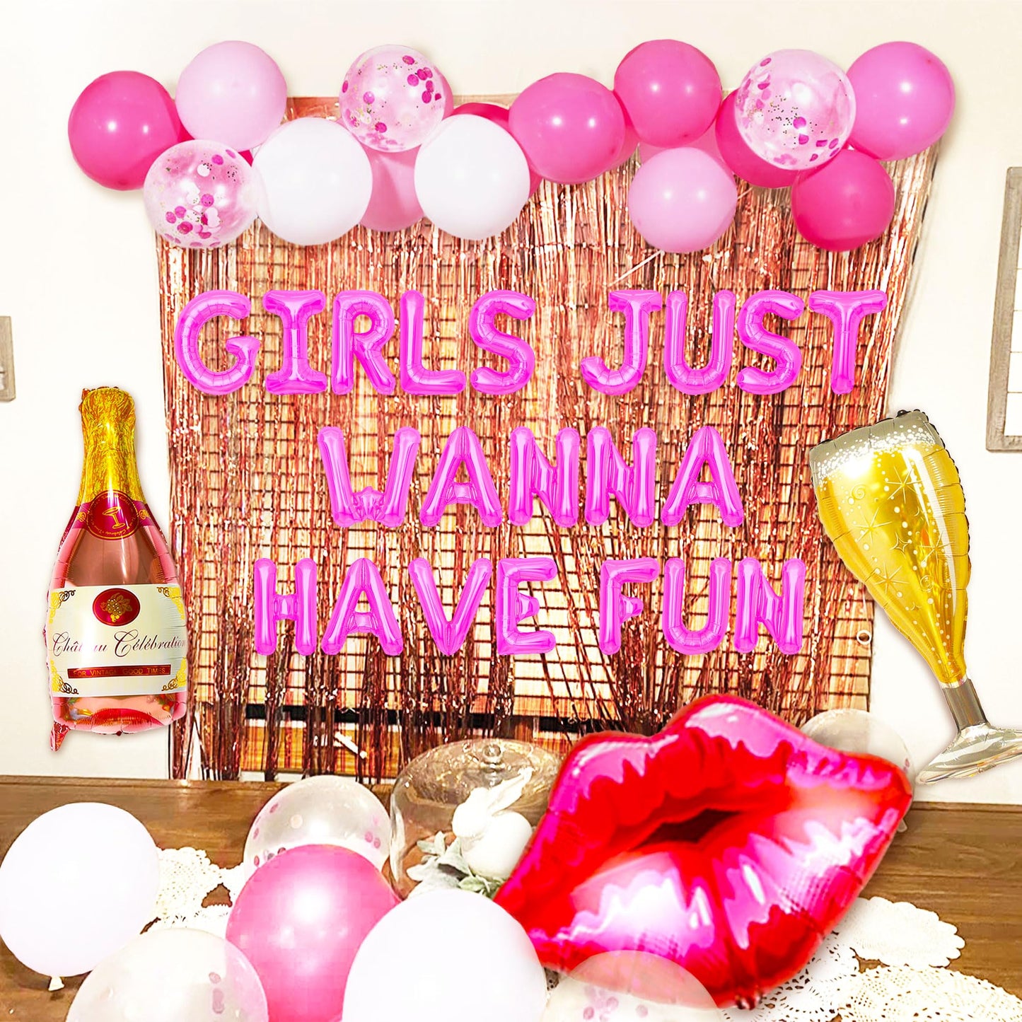 Girls Just Wanna Have Fun Party Balloons Decoration Set - 68 PCS