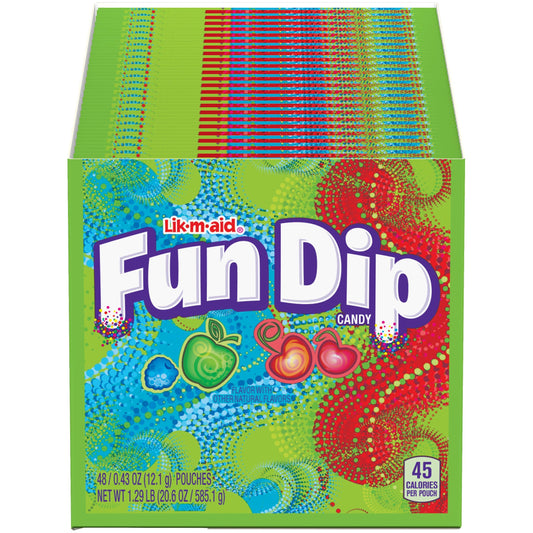 Wonka Fun Dip, Assorted Flavor Party Pack, 48 Count
