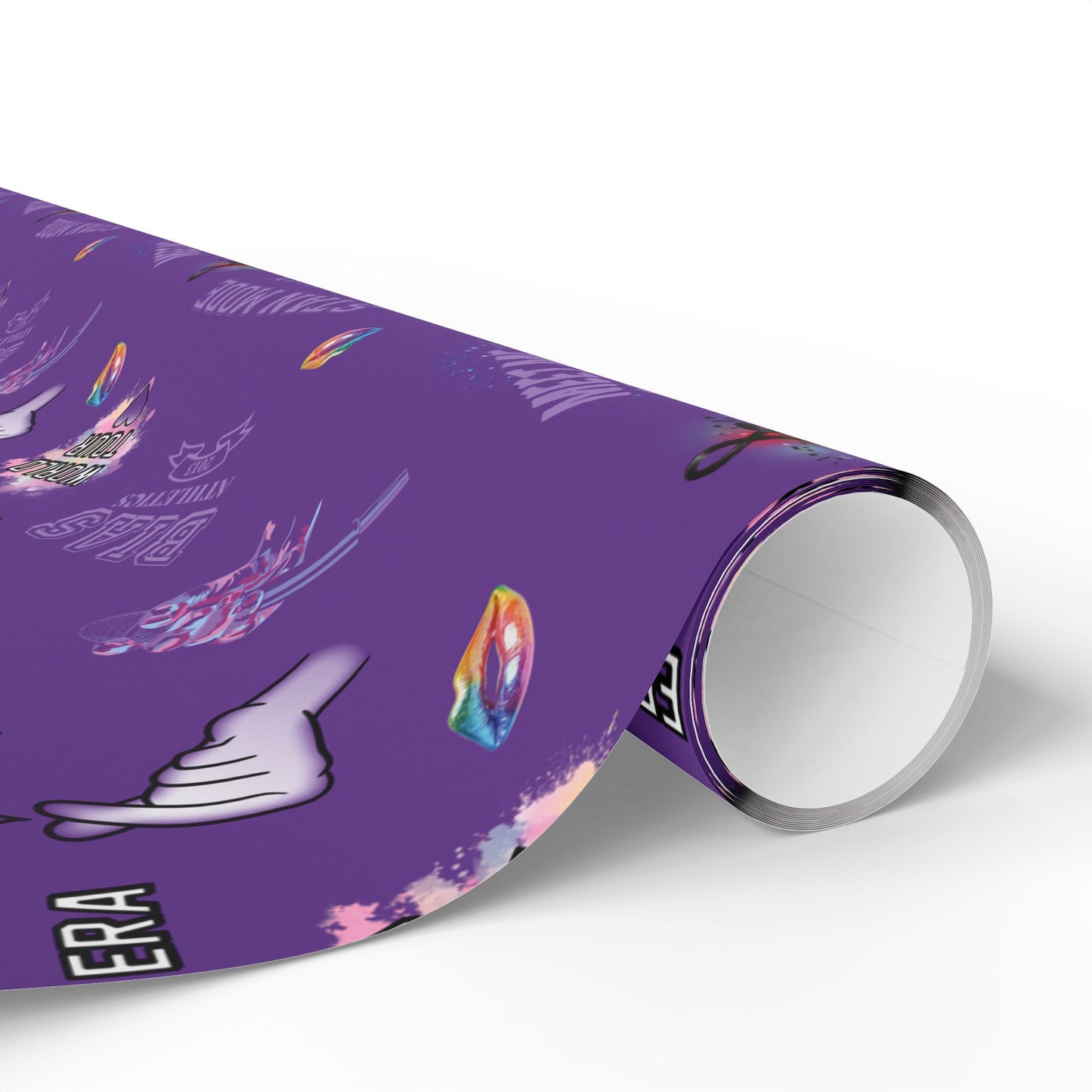Purple K-pop Wrapping Paper | Fan Gift Wrap with Hidden Debut Detail | Aesthetic Concert Gift
