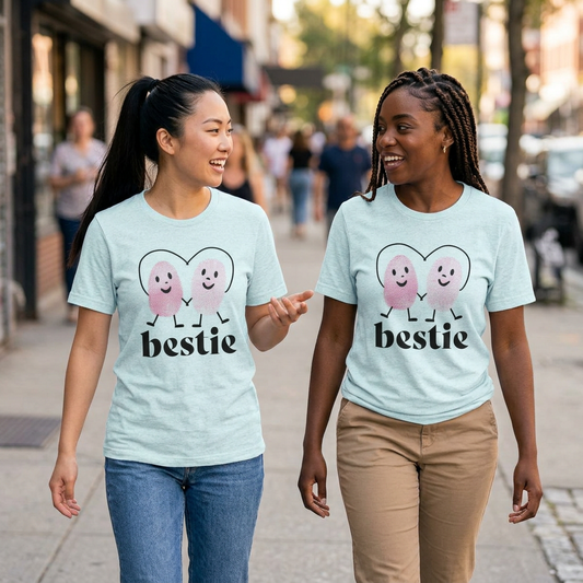 Bestie T Shirt | Bestie Fingerprint Graphic Tee