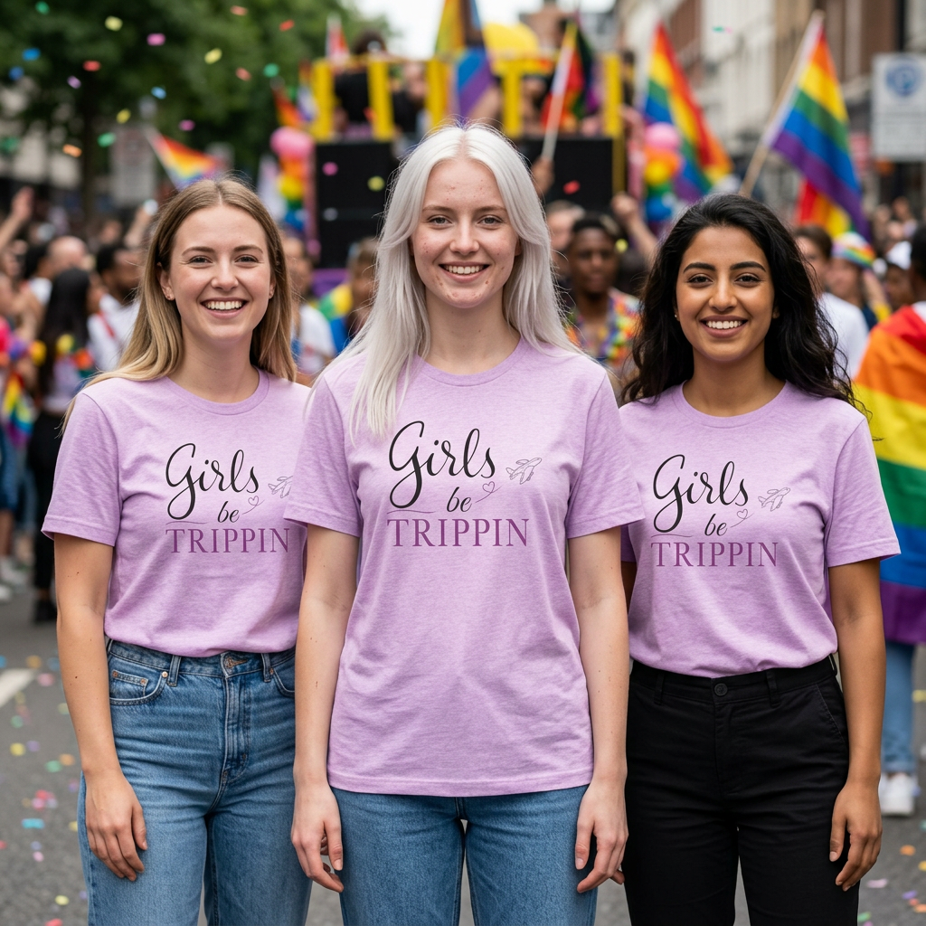 Girls Be Trippin T Shirt | Cute Girls Trip Shirt & Travel Outfit Tee