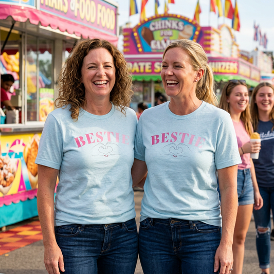 Bestie T Shirt | Bestie Heart Hands Graphic Tee